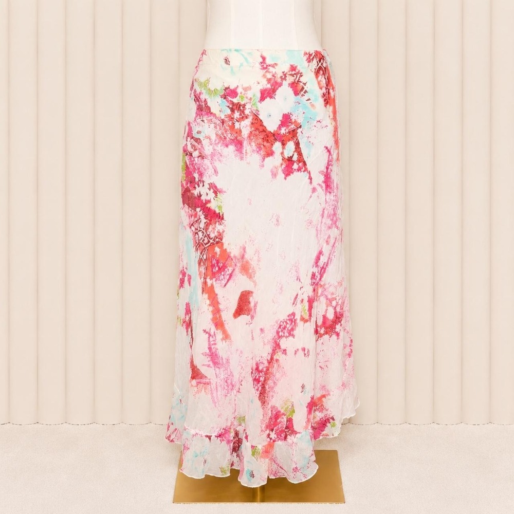 Y2K Fairycore Abstract Print Maxi Skirt Dreamy